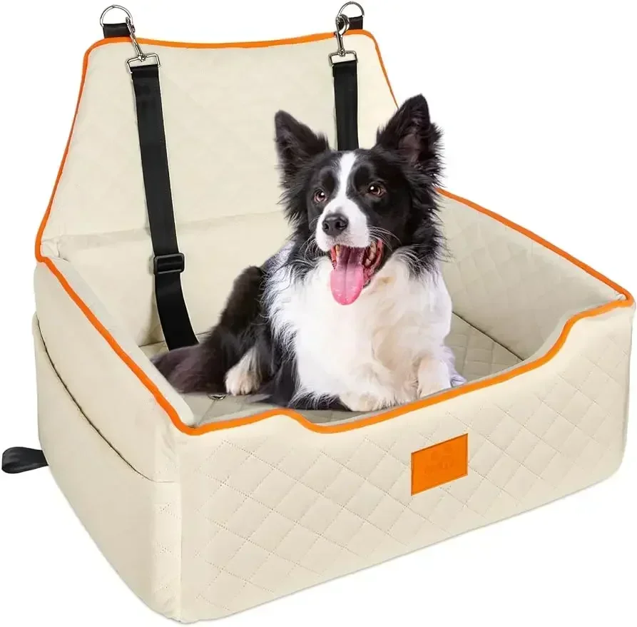 Dog Car Seat for Large/Medium Dog, Dog Booster Seat for Dogs Under 55Lbs or 2 Small Dogs, Detachable and Washable