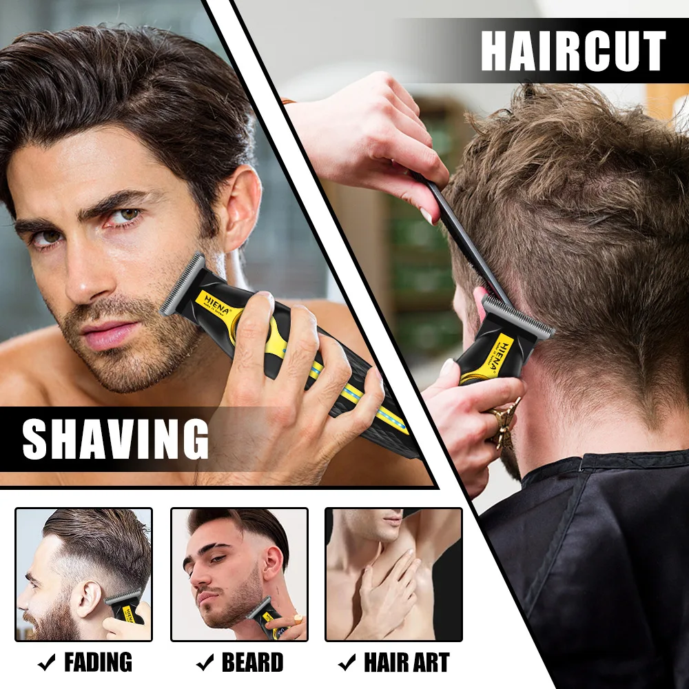 HIENA Cordless Hair Trimmer Portable Electric Hair Beard Shaver LED Display Professional Hair Cutting Machine Barber Cutters