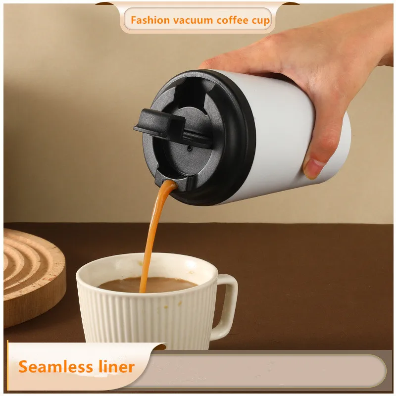 350ML  Creative 304 Stainless Steel Travel Mug Coffee Mug Double Wall Vacuum Insulated Tumbler Wide Mouth Tea Cup with Lid