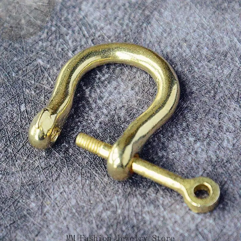 

D0UB Screw Brass Horse Shoe Buckles Secure Closure for Apparel Accessories
