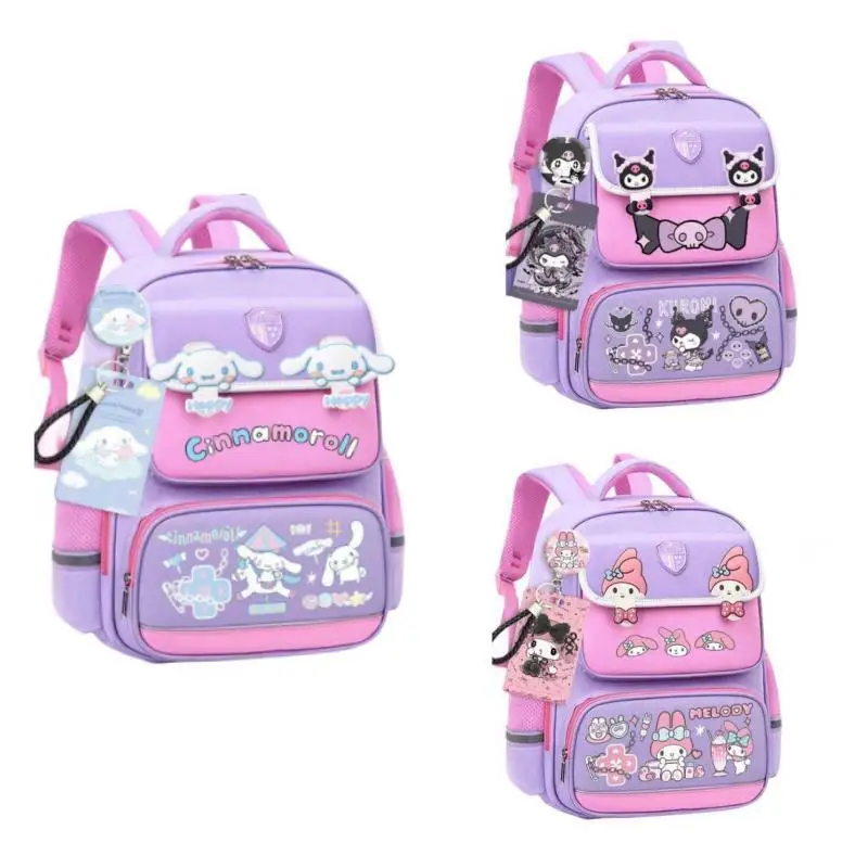 Sanrios Kawaii Anime moja melodia Cinnamoroll Kuromi Kids odprężająca tornister podróżna Laptopbag nowa oddychająca plecak studencki