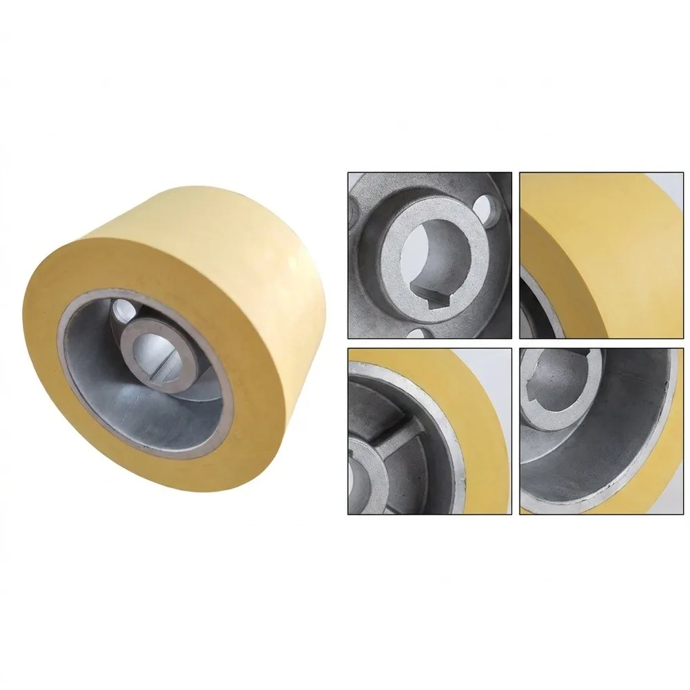 Woodworking Feed Roller with Rubber Outer Shell and Metal Inner Core for Balanced Durability and Functionality
