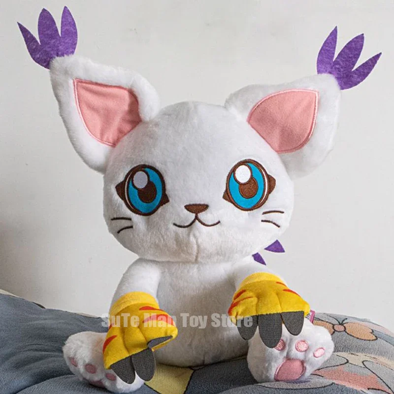 Anime Digimon Adventure Gatomon Digital Monster Plush Toy Tailmon Peluche Toys Soft Stuffed Plushine Pillow Kawaii Bed Decor