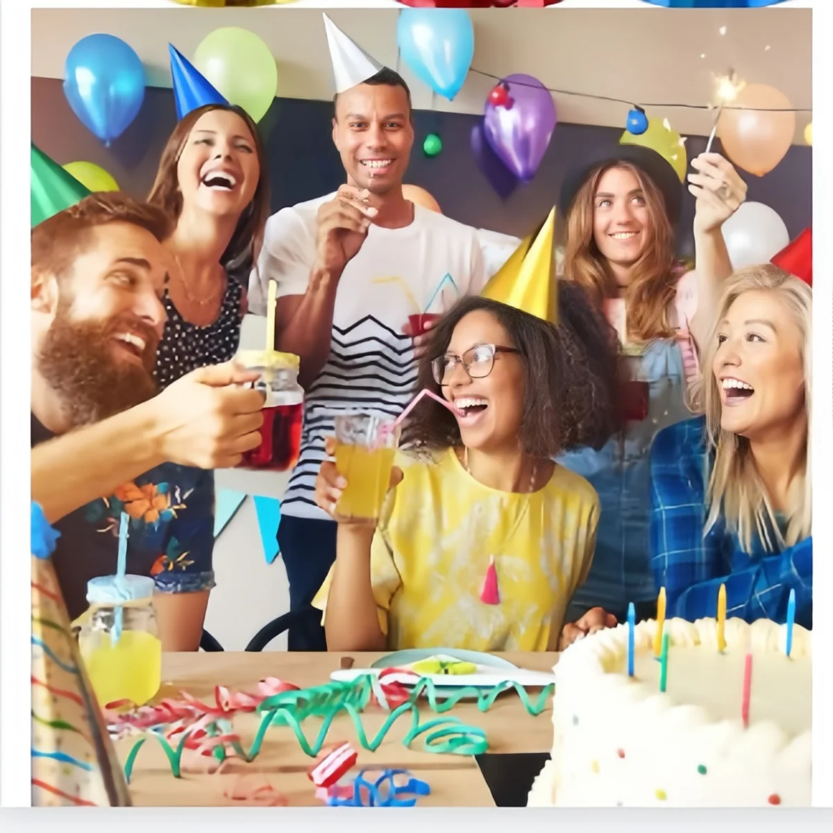 30 bunte Partyhüte aus Metallpapier mit glänzenden, reflektierenden Effekten, geeignet für die Dekoration von Geburtstags-, Weihnachts- und Hochzeitsfeiern – Detail 3