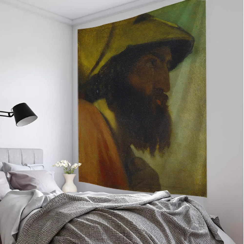 Tapeçaria de pintura a óleo vintage com jesus cristo design para decoração de parede, para casa, quarto, sala