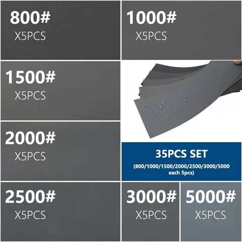 Набор наждачной бумаги XCAN, зернистость 80-5000, 9x3.6 дюйма — фото товара