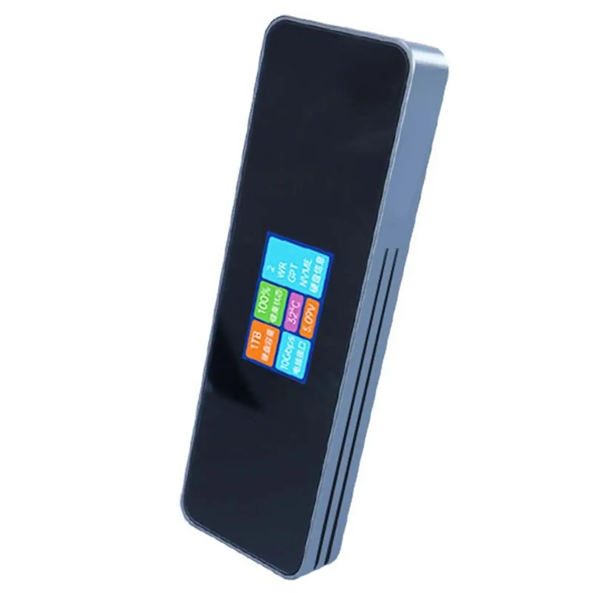 N86R Intelligent M.2 Portable Solid State Drive Enclosure with Write Protection Dual Protocol Aluminum Alloy Screen
