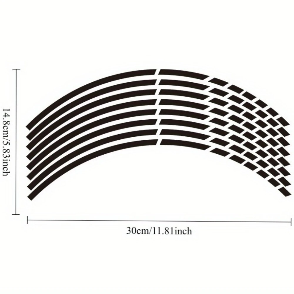 8 قطعة/ورقة شريط محور عجلات السيارة ملصقات عاكسة مقاوم للماء Sunproof ذاتية اللصق شارات الفينيل العالمية #2