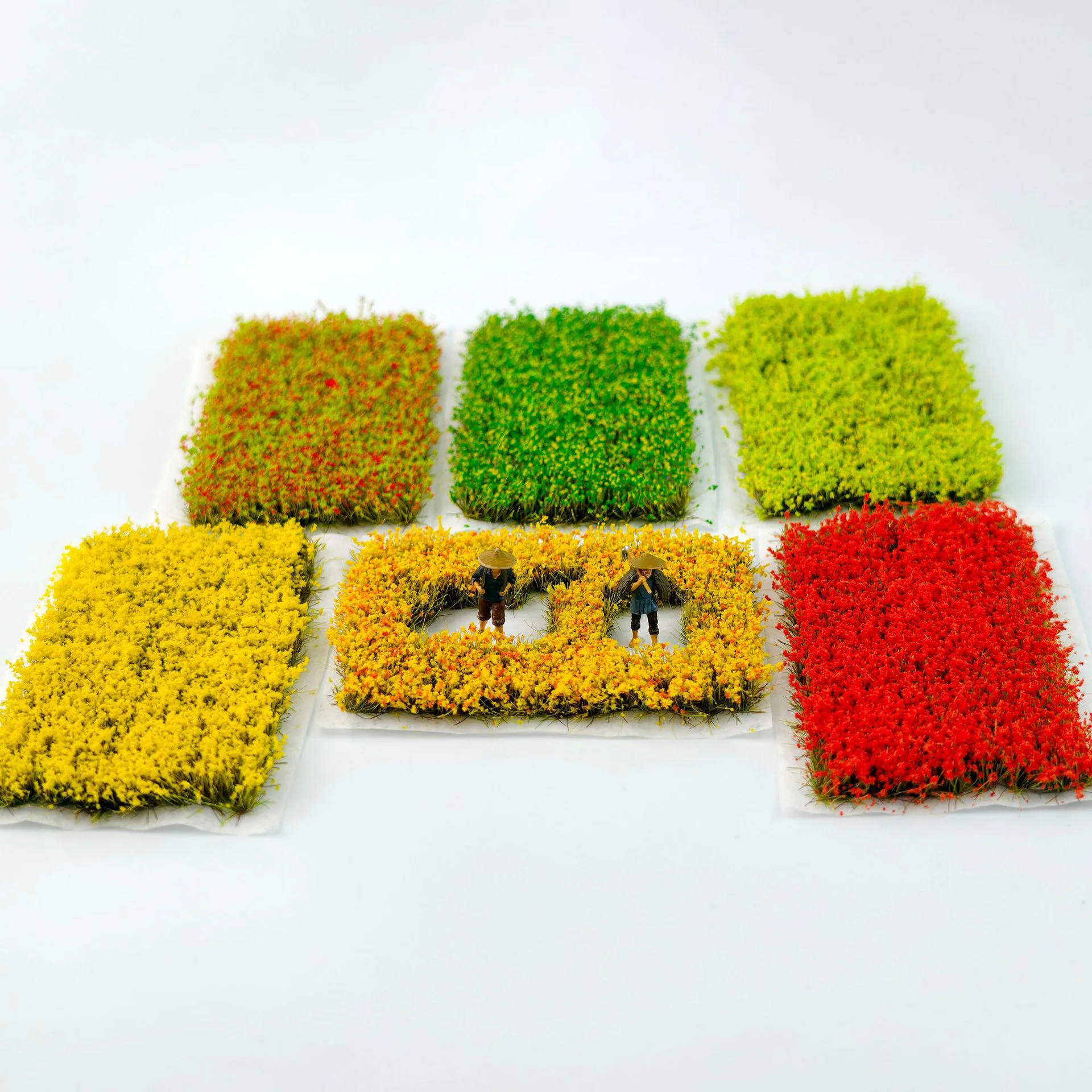 8-10mm Hohe Simulierte Miniatur-Blumencluster in Verschiedenen Farben für Modellbau, Sandtisch-Landschaftsmaterial und Diorama-Zubehör – Detail 1