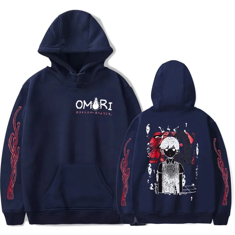 

Cy2023 Omori Red Space Толстовка с капюшоном Популярная графика с двусторонним принтом Унисекс Модные повседневные уличные топы