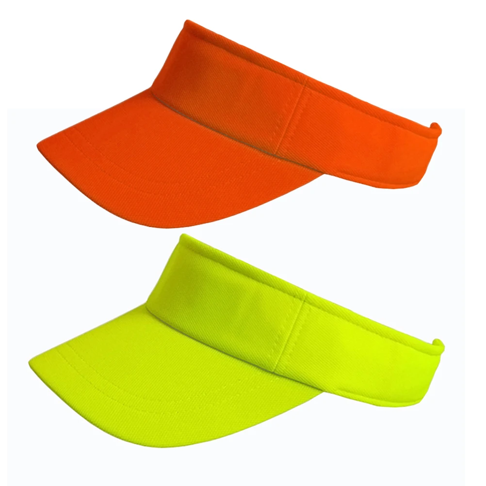 

1pc Summer Cap Lightweight Visor Hat for Women Men Orange Sunshade Outdoor Sports Fishing Tourism Gardening Beach Pool Park