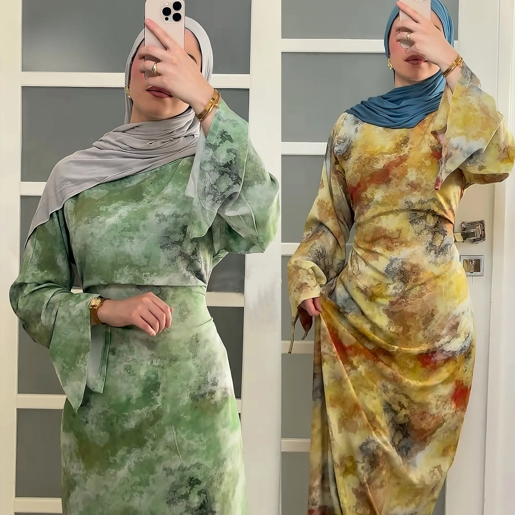 أحدث أزياء إسلامية أنيقة عباية عصرية إسلامية فساتين متواضعة للنساء مطبوعة عباية مغلقة رداء إسلامي تقليدي رائج
