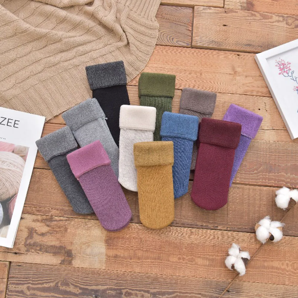 Multicolor Cotton Thermal Winter Kids Toddler Children Hosiery Floor Socks Plush Socks Thickening