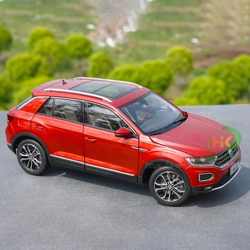 1:18 Scale T-ROC 280STI 2018 Red Simulation Alloy Car Model Collectible Decoration Display Boy Gift Toys