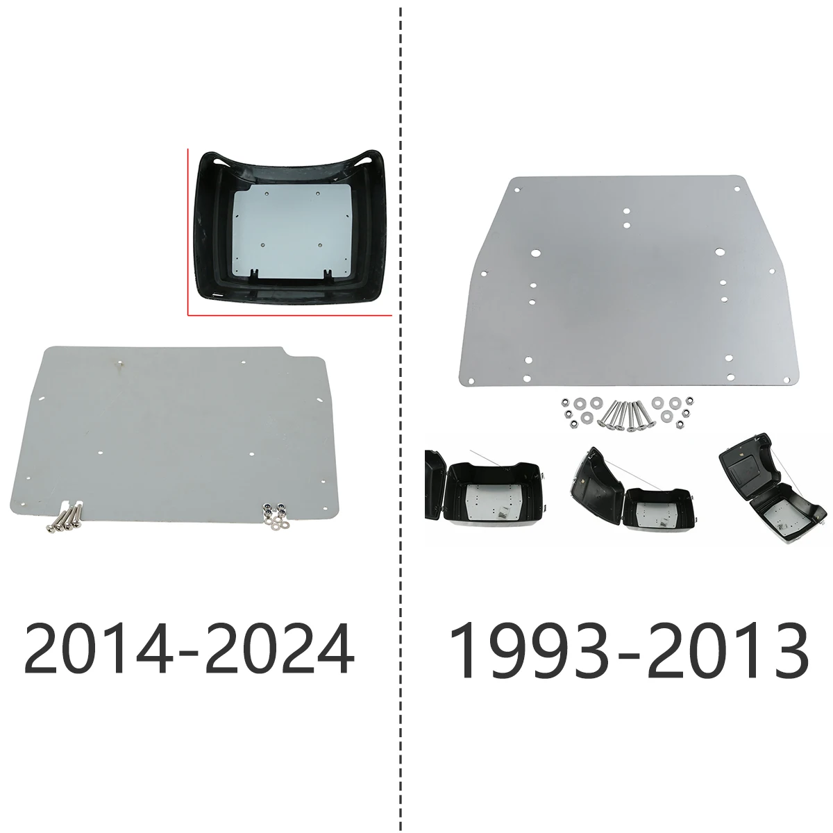 

Комплекты металлических опорных пластин багажника, подходящие для Harley Touring Street Road Glide 2014-2024 1993-2013, аксессуары для мотоциклов