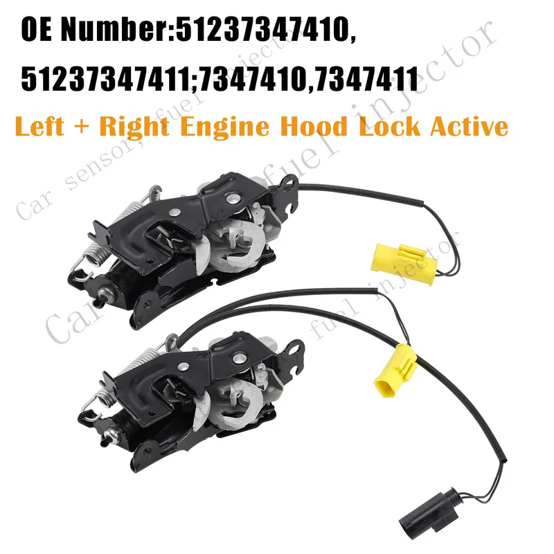 Q+ Engine Hood Lock Active Left + Right Set For BMW 5 G30 F90 G31 2016-2023 TQ