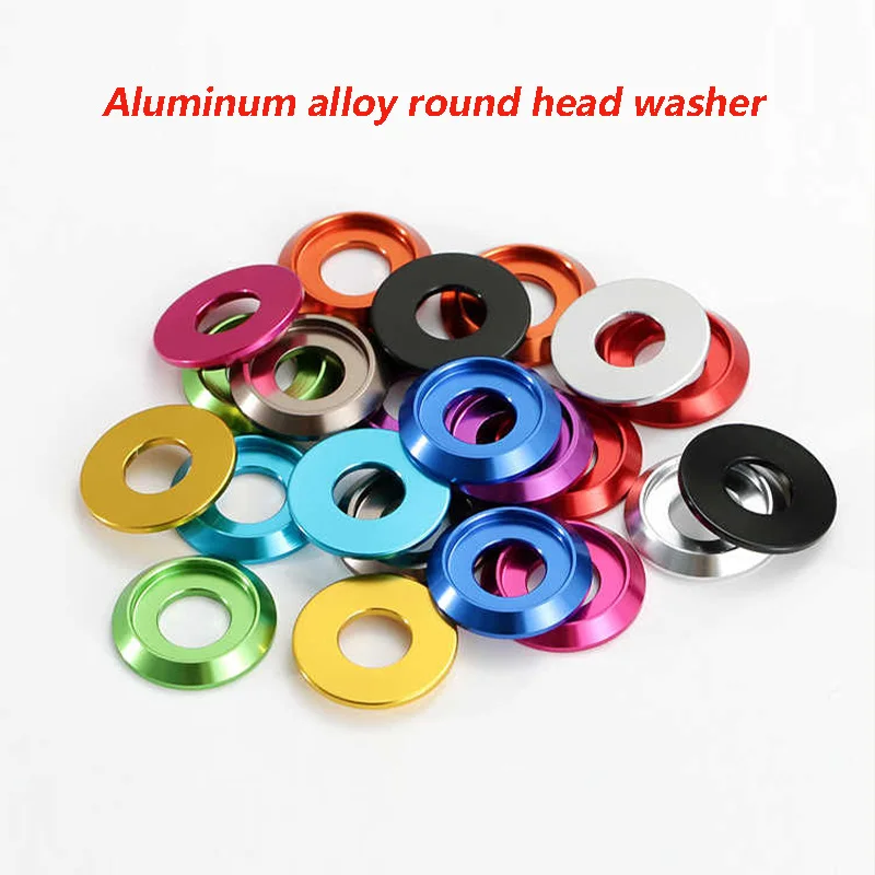 

3/5Pcs M8 Colourful Aluminum Cup Head Washer For Button Head Screw Half Round Head Washer Pan Head Recessed Screws