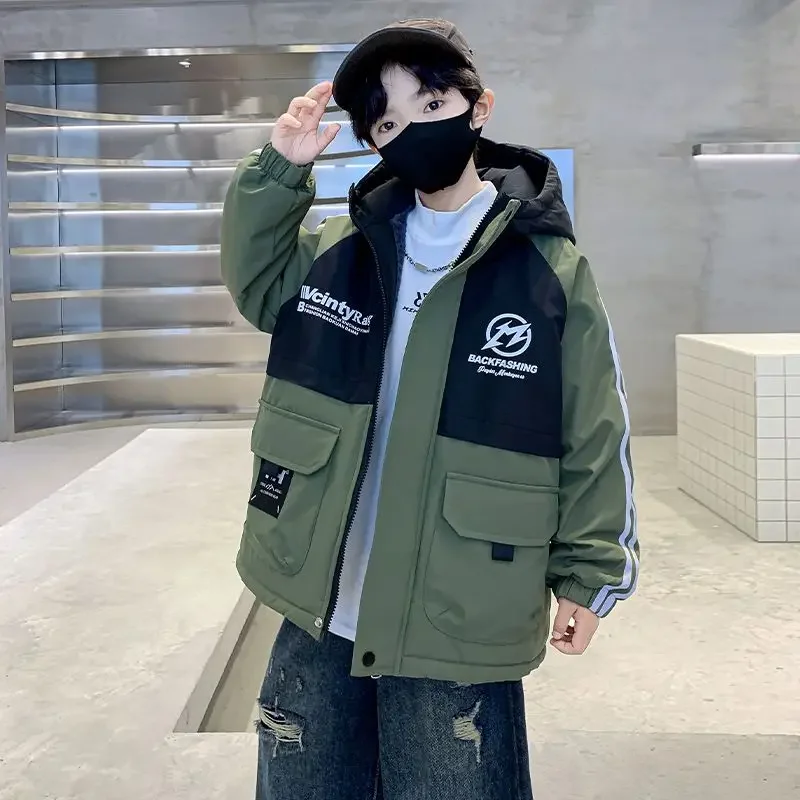 5-14Y Kids Jacket Boys Thicken Outerwear Girl Winter Clothes Outwear Ski Jackets Outdoor Coat for Children Overalls for Teenager image 6