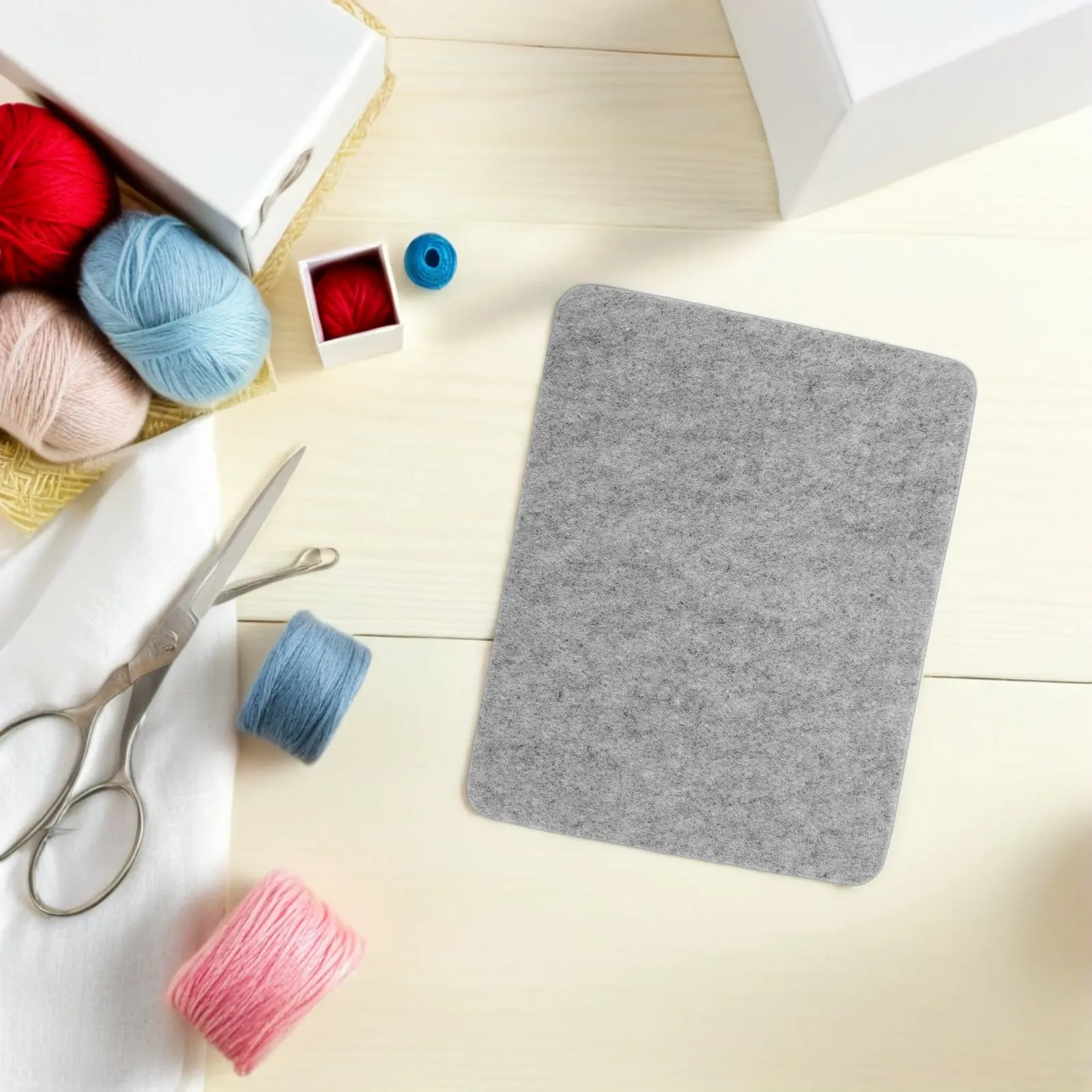 

Войлочная доска для игольного валяния из натуральной шерсти высокой плотности, серая, толстая, 10x8x1, защитная, для рукоделия