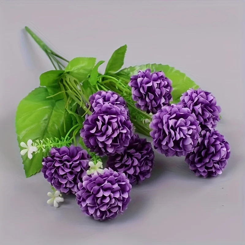 Künstlicher Hortensienstrauß – künstliche Blumencluster aus Kunststoff für Zuhause, Hochzeit und Verlobungsdekoration – Detail 8