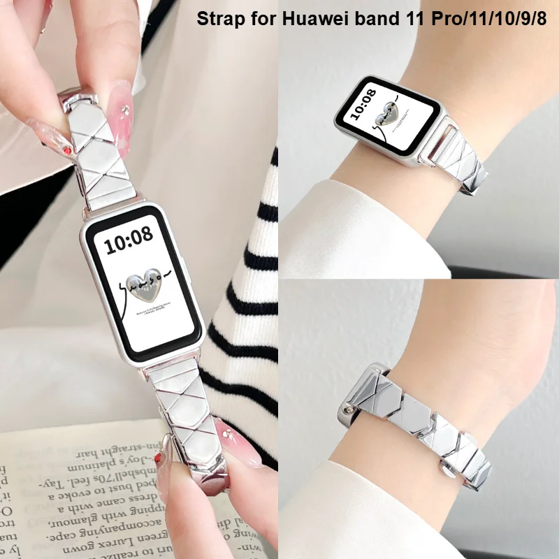 metal-strap-for-huawei-band-11-pro-10-watchband-for-huawei-band-9-8-smartwatch-replacement-correa-bracelet-women-wristband