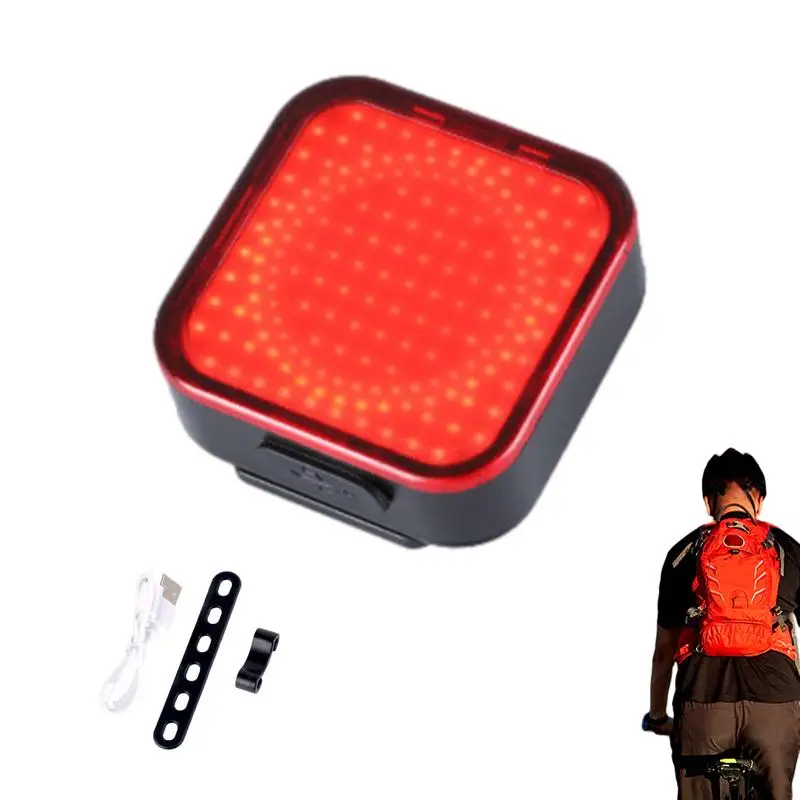 Bike Tail Light Ultra Bright Waterproof Bright Rear Taillights With 9 Modes Type C Rechargeable Bicycle Rear Lights For Night