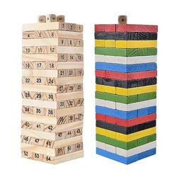 Solid Wood Puzzle Stacked High Stack Tower Drawing Block Children'S Parent-Child Interactive Board Game