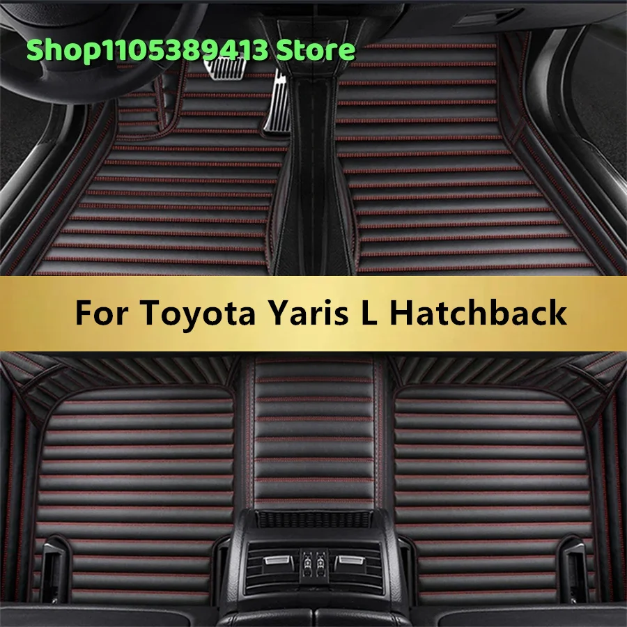 

Автомобильные коврики из искусственной кожи на заказ для Toyota Yaris L Hatchback 2022 2021 2020 2019 2018, аксессуары для автомобиля, коврики, ковровые покрытия