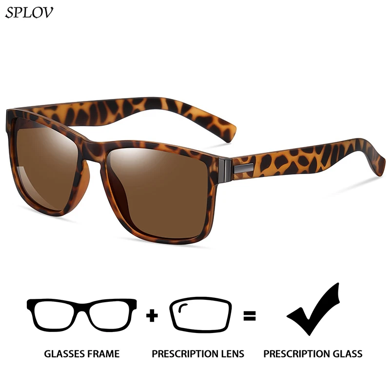 

SPLOV Fashion Prescription Sunglasses Square Polarization Progressive Design Sunglasses UV400 Male and Female Protection