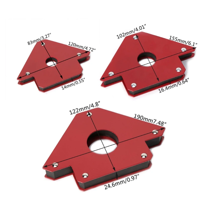 25/50/75Lb magnetico per saldatura supporto morsetto 3 angoli saldatore saldatura