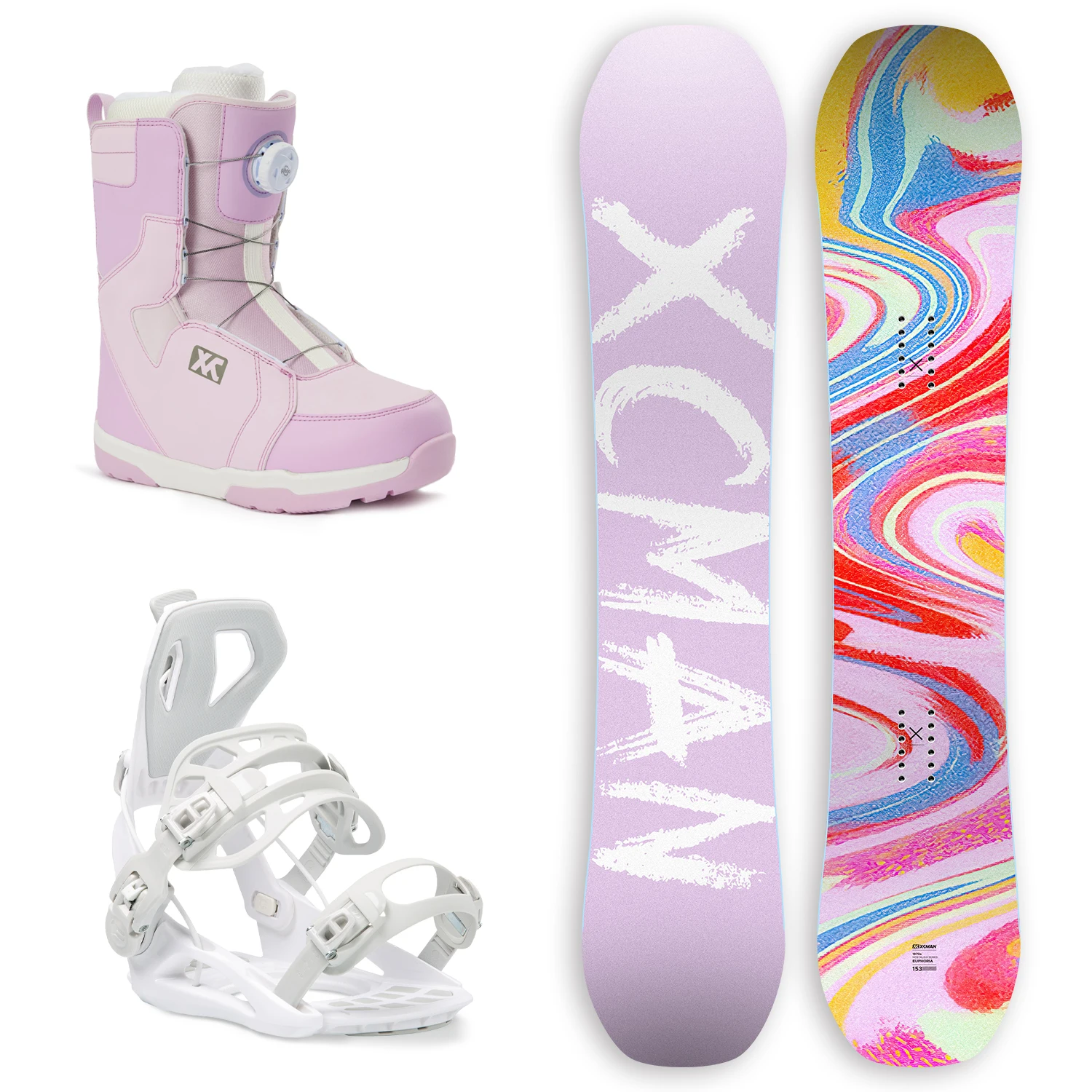 

Full Set Snowboard with Bindings and Boots All Mountain Snowboard Set