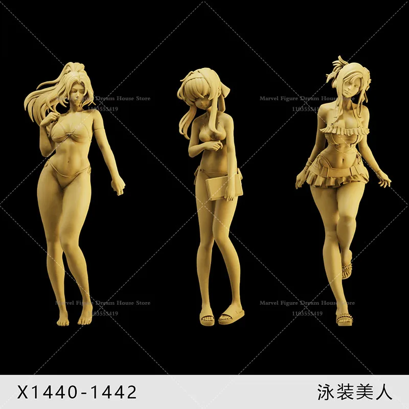 

1/64 1/43 масштаб 1/35, миниатюрная кукла-сцена, купальник, красота, летний пляж, застенчивый, игривый, сексуальный, белый, мини-женская фигурка