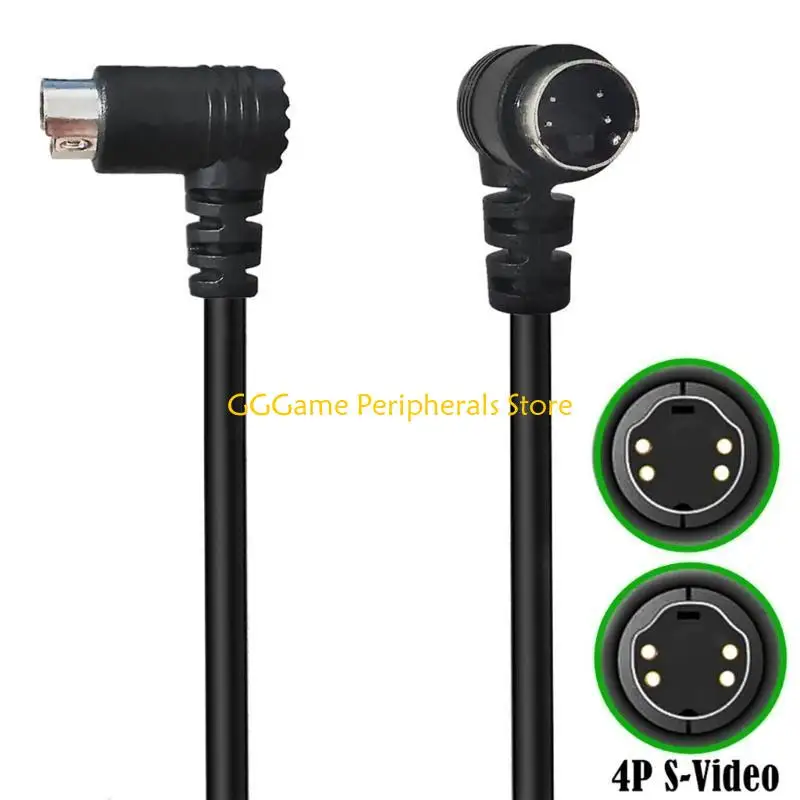 U55B Mini Din 4 Pin Male to Male S Video Cable Connector Cord for Camcorders Laptops