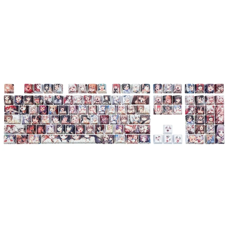 108pcs Japanese Anime PBT Keycap Dye Sublimation OEM for Satellite