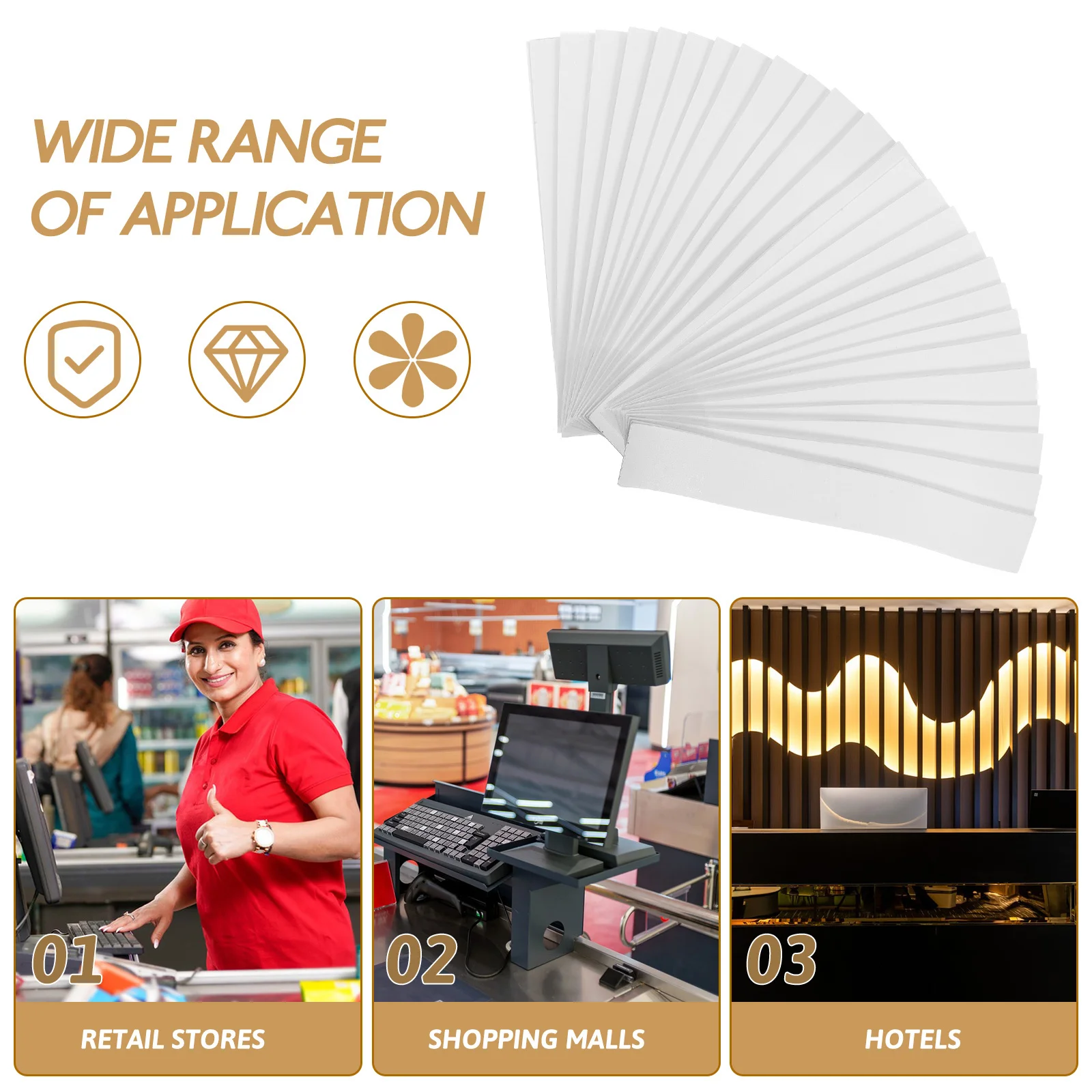 300 قطعة من أربطة ورق المال، أغلفة النقود، تصميم بسيط لتنظيم الفواتير في متاجر البيع بالتجزئة، الأشرطة النقدية #1