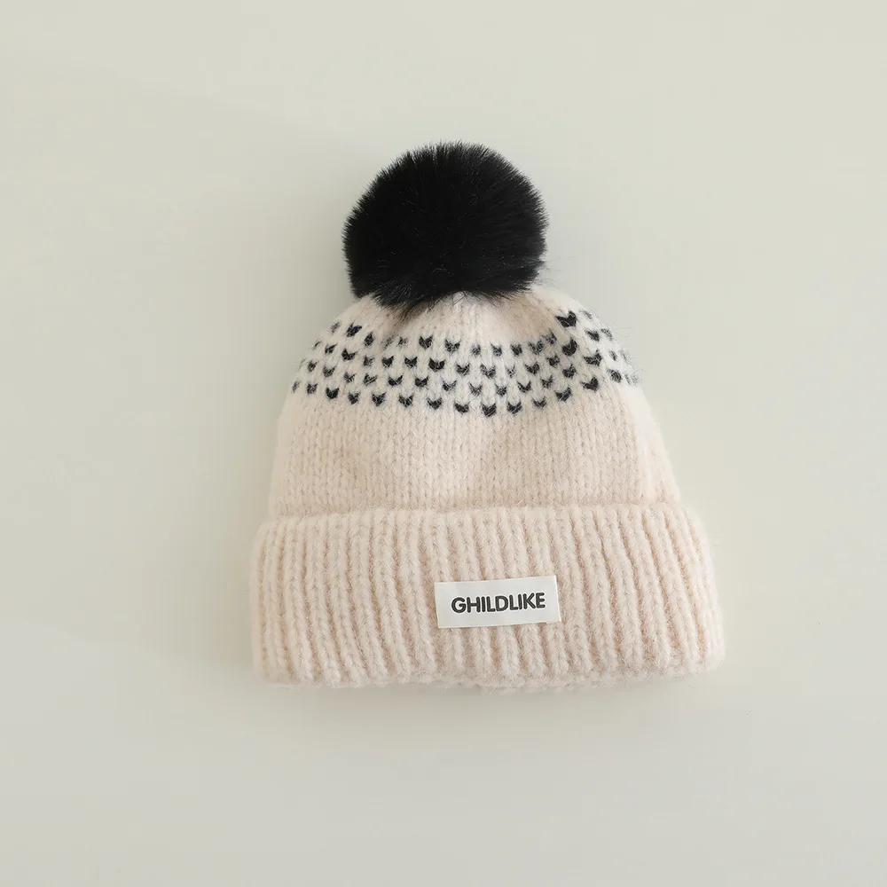 أطفال دافئ الخريف الشتاء محبوك قبعة الفتيات سميكة لينة يندبروف رشاقته قبعة الفتيان كابل قبعة الأطفال قبعات مقاومة للبرودة