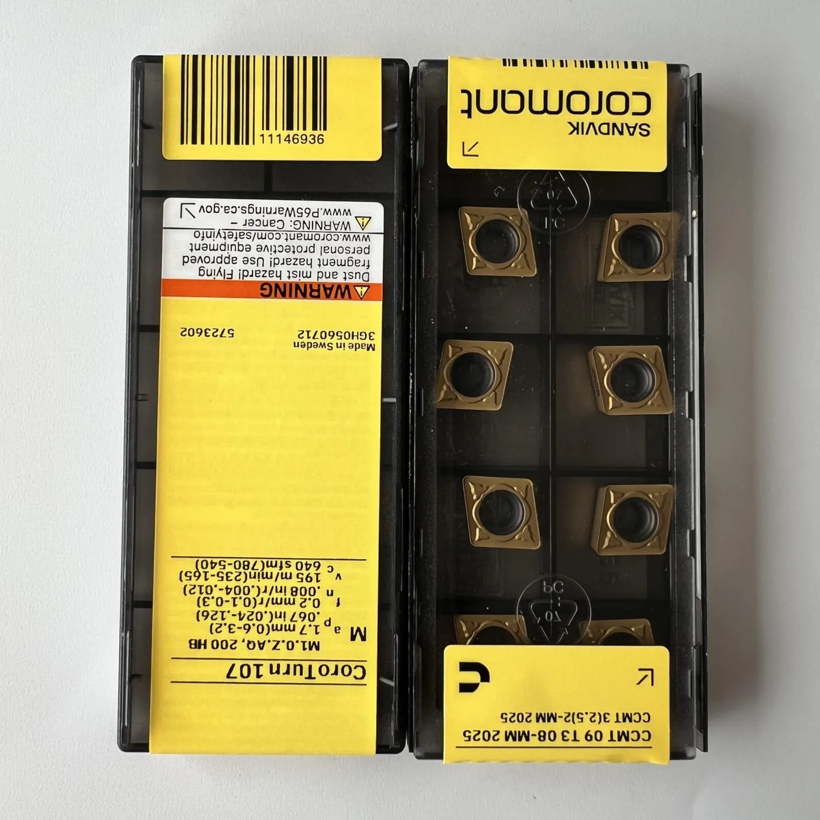 sandvik-ccmt09t308-mm-2025-lame-en-alliage-dur-suedois-d'origine-10-pieces