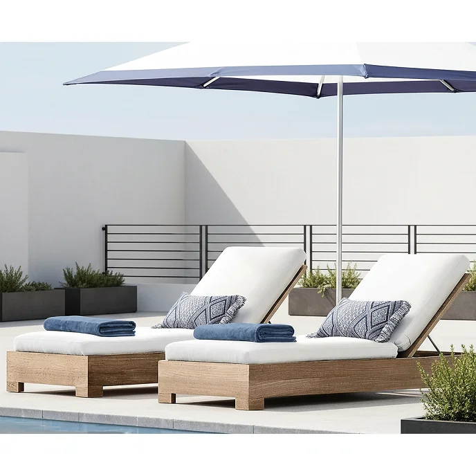 # Latest Design Adjustable Chaise Lounge Furniture Solid Wood Teak Loungers