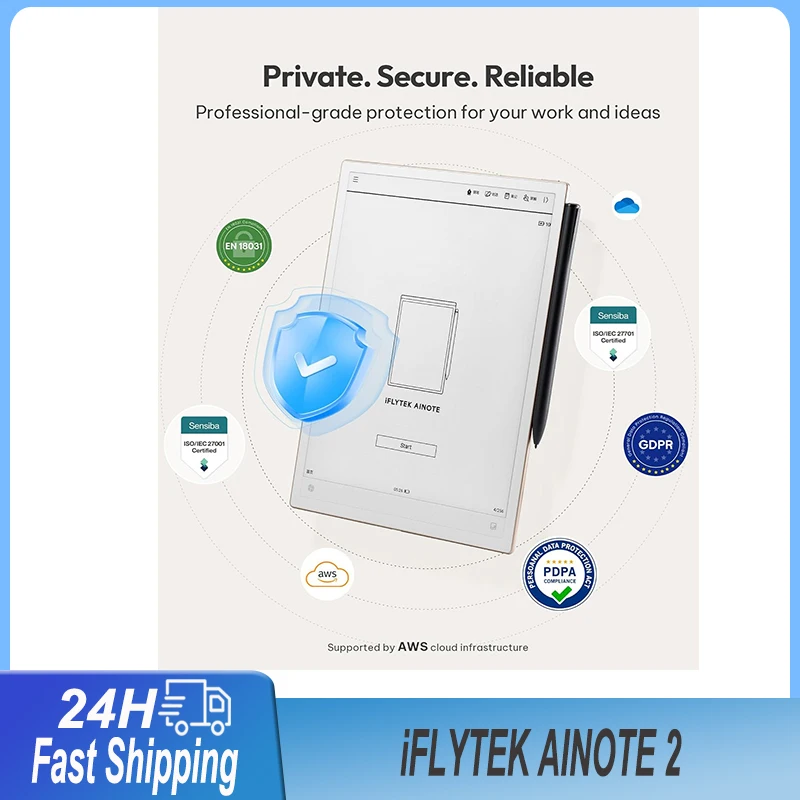 

Планшет iFLYTEK AINOTE 2 с E Ink экраном 10.65 дюймов, ультратонкий (4.2 мм), AI-планшет-блокнот, голосовой ввод, ChatGPT 5, для работы, учебы и встреч