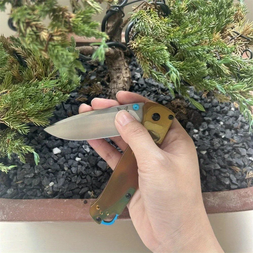 

BM 535 PEI Handle Camping Folding Outdoor Knife D2 Blade Survival Hiking Hunting EDC Durable Portable Multitools Hand Knives