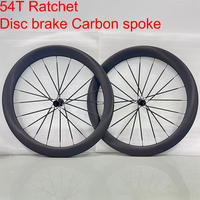 CSC carbon spoke Wheels 700C Disc brake Bicycle Carbon wheelset 50mm deep 28mm width clincher tubeless 54T 1320g 20H Gravel bike
