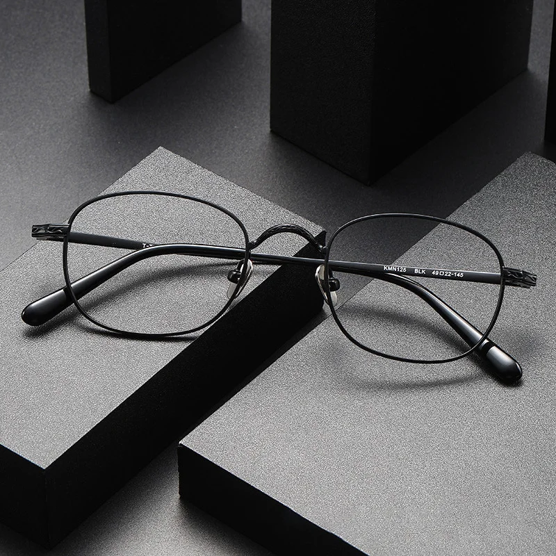 

2023 New Ultralight Pure Titanium Glasses Frame Men Retro Polygon Prescription Eyeglasses Frames Women Myopia Optical Eyewear