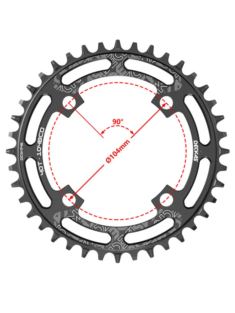 AliExpress NONE DECKAS Round 104BCD 40/42/44/46/48/50/52 T Getande Mountain Bicycle Wiel MTB Bike For 8-12 Speed Crankset Aluminum Chainring