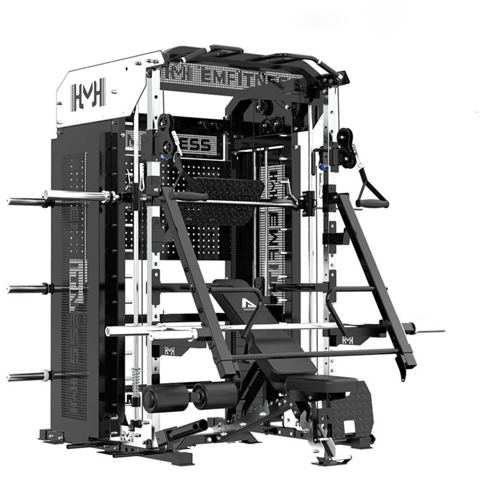 Multi functional Smith Machine Commercial Comprehensive Training Equipment Combination Set, Squat And Bench Press Gantry Frame