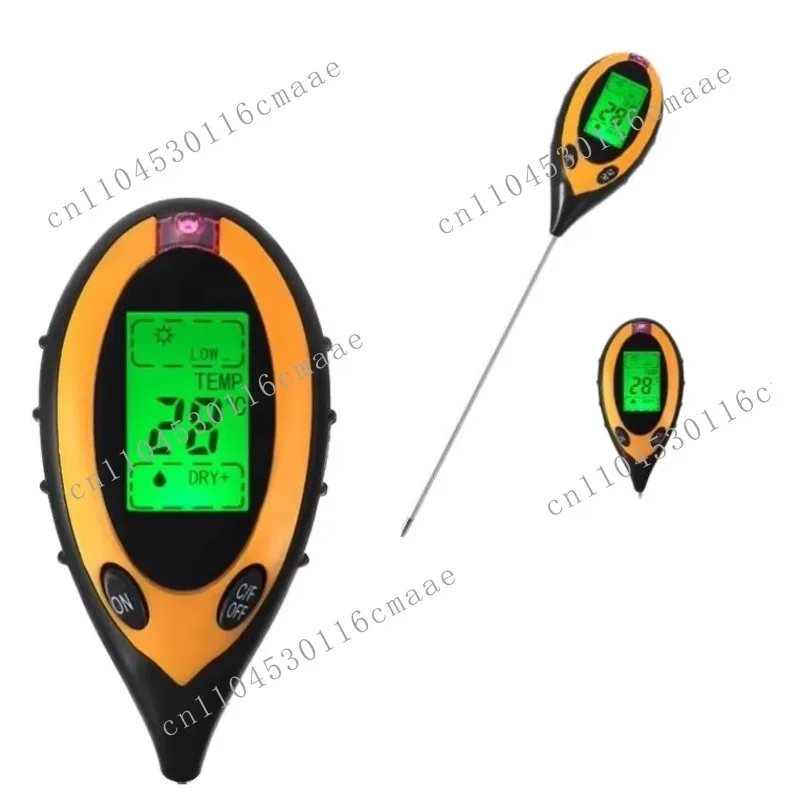 4 in 1 digital soil tester acidity meter pH soil sensor sunlight intensity environmental humidity soil pH test