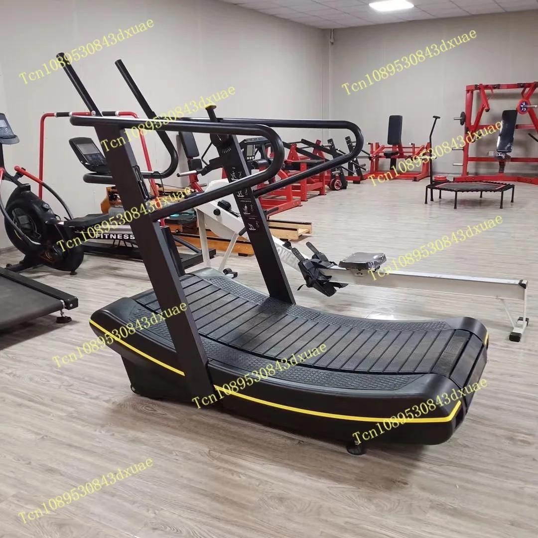 Indoor Aerobic Exercise Fitness Equipment Gym Machine Design Self-Generated Curved Treadmill