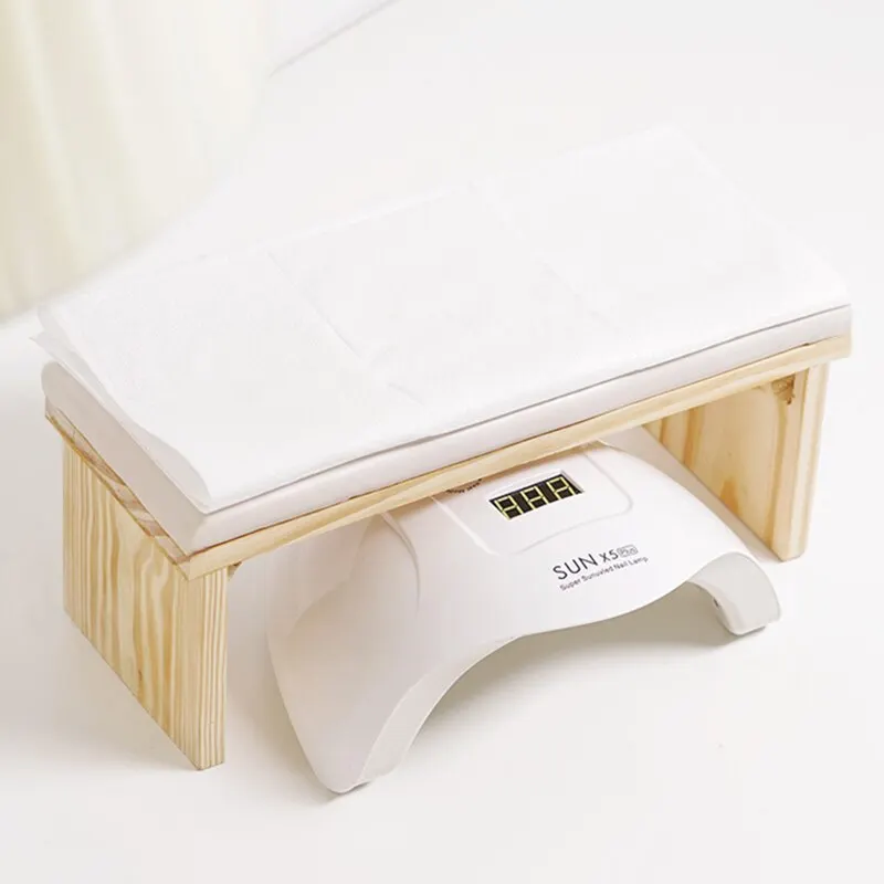 Simple 2 Colors Hand Pillow Tool Log Mat For Phototherapy Machine Light Luxury Table Solid Wood Net Red Style