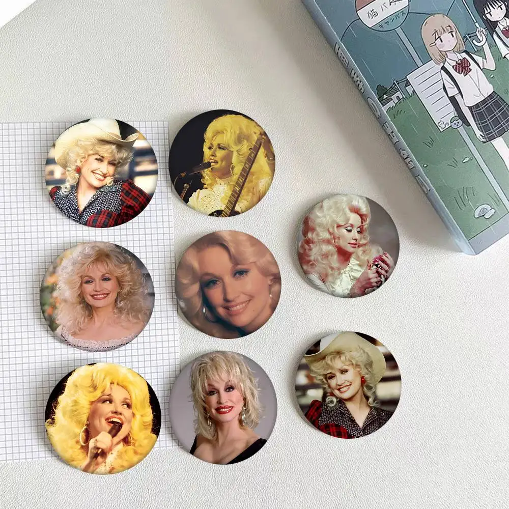Retro Classic D-Dolly P-Parton Round Badge Creative Brooch Clothing Backpack Accessories Lapel Pin