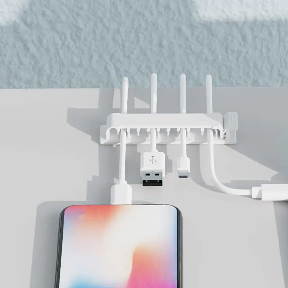 

3Pcs PC Material Cable Clips Desk Wire ganizer 10 Slots Adhesive Cord Holder USB Headphone Management Self Stick Press