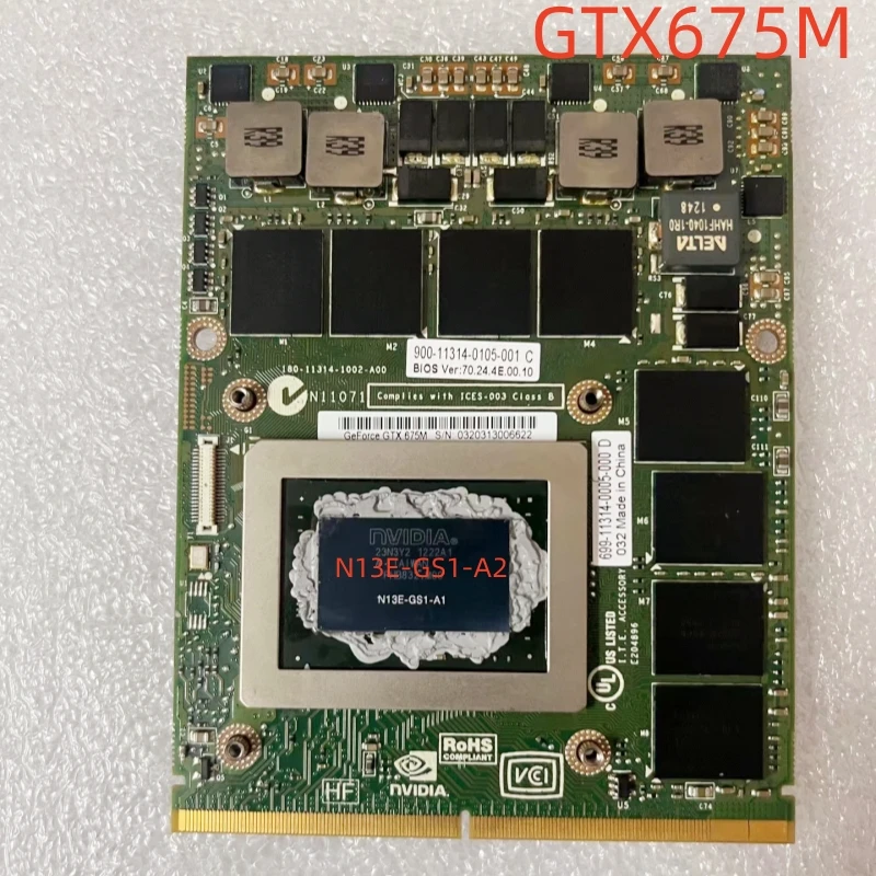 

GTX675M GTX 675M 2G N13E-GS1-A1 MXM graphics card for M17x M18x M15x graphics card